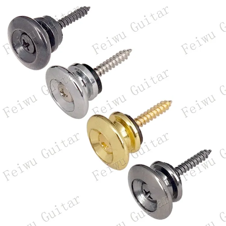 

2 Pcs Umbrella Shape 4 Colors Strap Button Strap End Metal Lock Pin Peg for Bass Guitar Ukulele