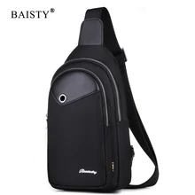 BAISTY бренд новые нагрудные сумки высокого качества сумки через плечо Повседневный роскошный дизайн, сумка-мессенджер с отверстием для наушников
