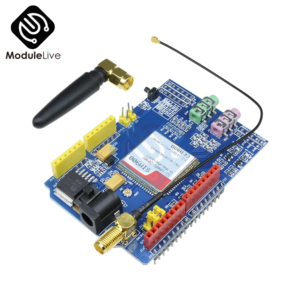 

SIM900 850/900/1800/1900 MHz GPRS/GSM Shield Development Compatible Board Module Kit For Arduino GPIO PWM RTC Diy kits
