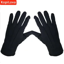 KopiLova, 10 пар, черные утолщенные хлопковые перчатки для водителя, этикет, перчатки для приема, перчатки для выступлений, перчатки для безопасности на рабочем месте