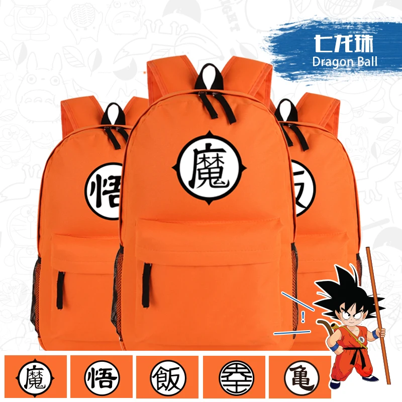 Koop Dragon Ball Z GoKu WoKoo Mannen Rugzak Canvas Schooltassen voor Tieners Anime Reizen Rugzak Nylon Studenten Boekentas Vrouwen Rugzak