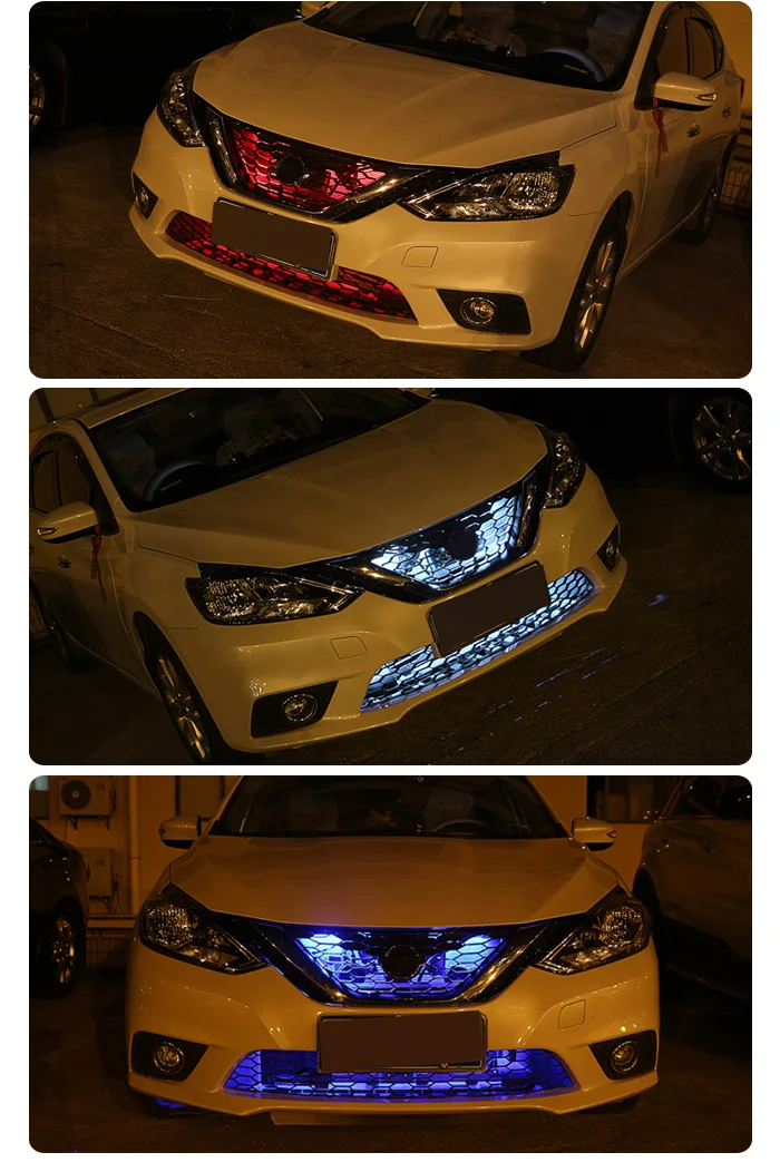 Tcart пульт дистанционного управления RGB со светодиодной лентой сканирующий Knight Rider светодиодный стробоскопический светильник 147 сменная модель для Nissan sentra b17 2012 2013