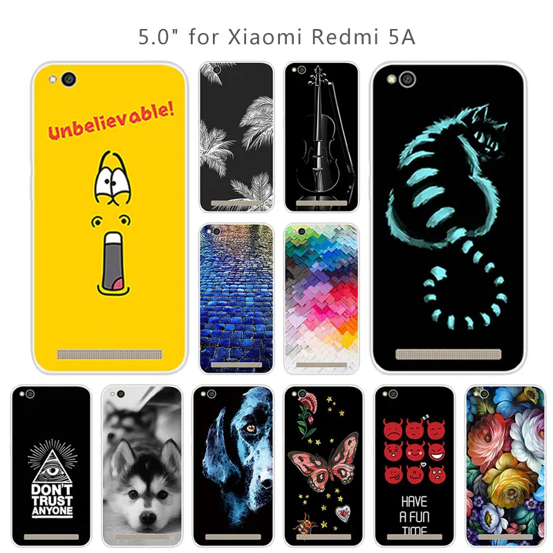 for Xiaomi Redmi 5A Coque TPU Silicone Protector Phone Cases Transparent For 5 A Brick Road Capa |