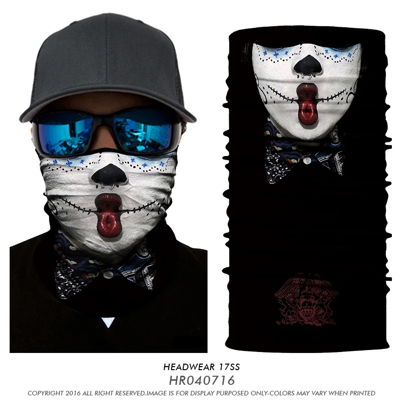 3D бесшовная Волшебная бандана, повязка на голову, клоун, страшное лицо, мужской шарф, труба, шея, грелка, маска для лица, Хэллоуин, велосипед, головной убор - Цвет: HR040716