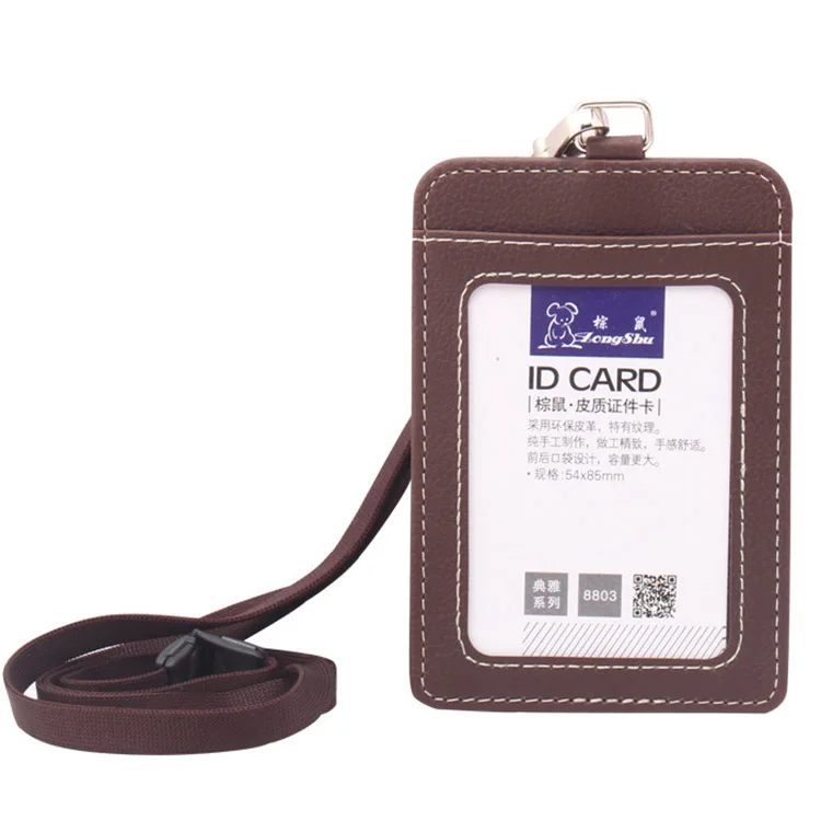 Прозрачный дизайнерский мужской ремешок для id porte, держатель для бейджа, качественная искусственная кожа, нагрудный чехол для id карт, чехол для бизнеса