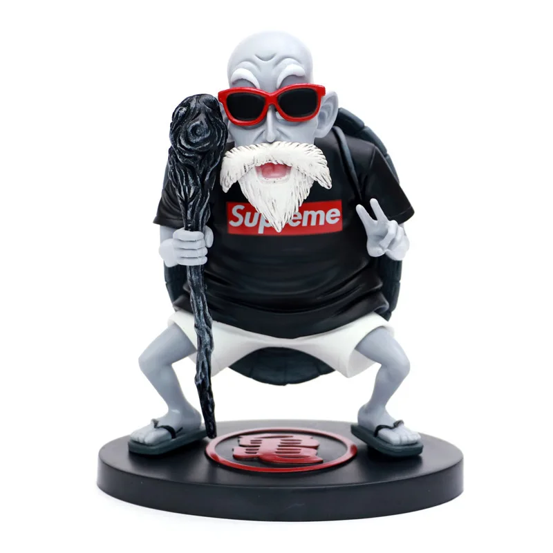 

Trend Statue Dragon ball Z Master Roshi Turtle teacher Kame Sennin black white model PVC Action Figure Collection Toys doll