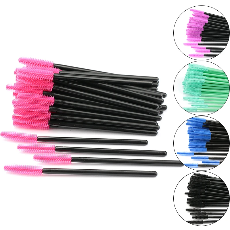 Disposable Silicone Gel Eyelash Brush Comb Mascara Wands Eye Lashes Extension Tool Professional Beauty Makeup Tool For Women