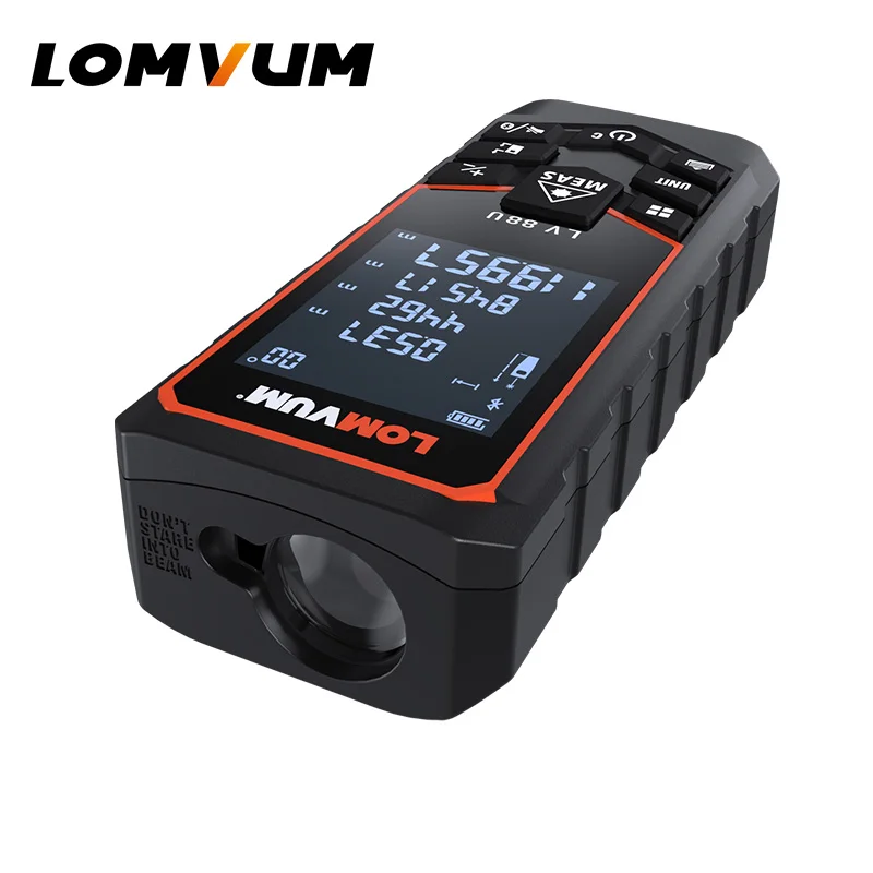 LOMVUM Laser Rangefinder 50M 80M 100M 120M Laser Distance Meter Mini Bluetooth Tape Range Finder USB Diastimeter Measure LOMVUM Laser Rangefinder 50M 80M 100M 120M Laser Distance Meter Mini Bluetooth Tape Range Finder USB Diastimeter Measure