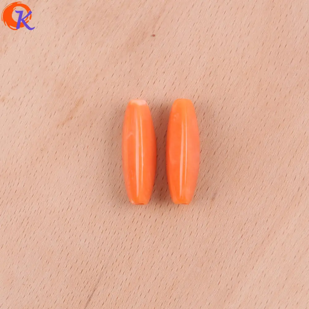 Cordial дизайн 400 шт./лот 9*28 мм аксессуары для ювелирных изделий овальной формы акриловые бусины с мраморным эффектом для изготовления ювелирных изделий ручной работы - Цвет: Orange