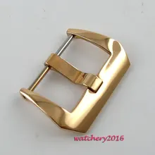 22 мм 316L Нержавеющая Сталь Розовый золотой винт в пряжке подходят parnis мужские часы