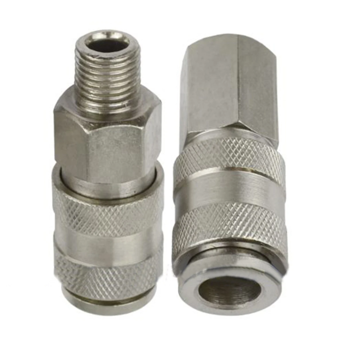 2pcs 1/4" Thread Euro Female Quick Release Fittings Air Line Hose Compressor Connectors