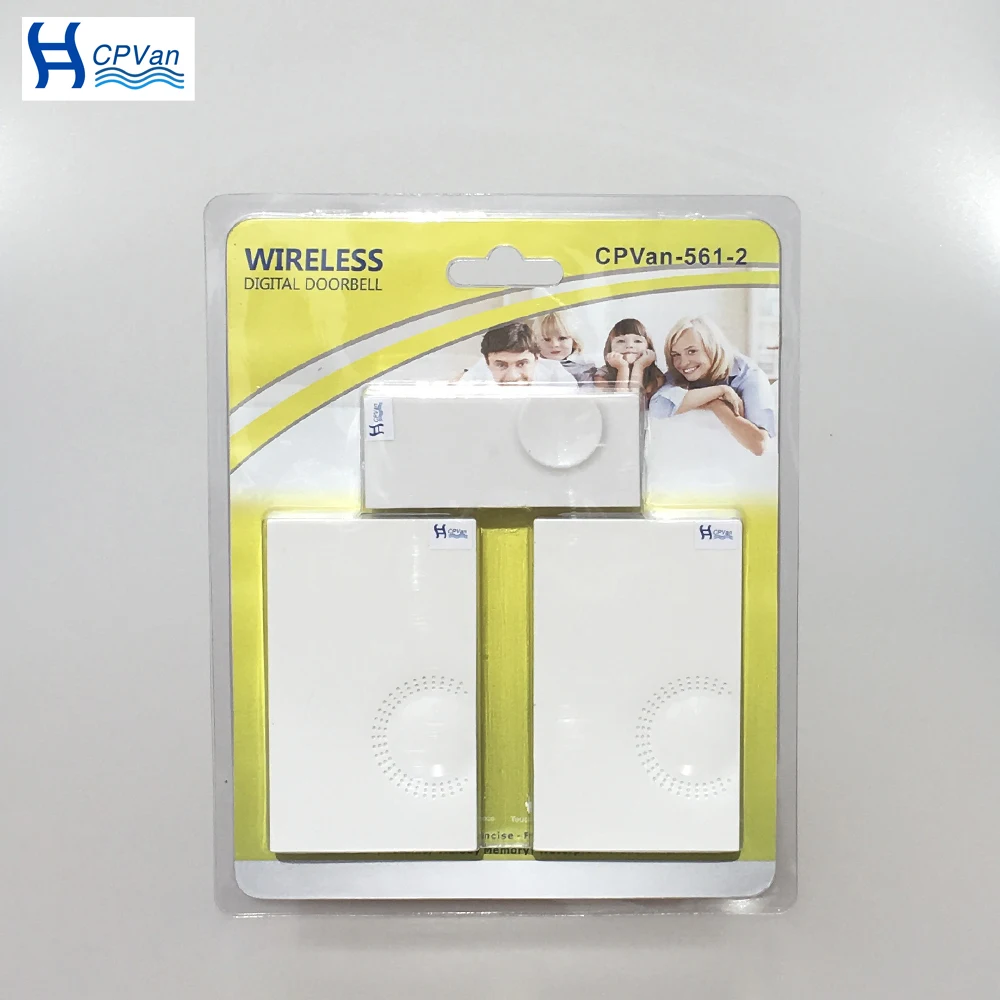 

CPVan Wireless Doorbell Waterproof Door Bell Kit - 328 Feet Operating, 48 Chimes, 4 Level Volume, LED Indicator,( Whitie)