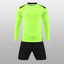 Зима с длинным рукавом мужские Футбол Майки полный набор Футбол Training подростков дышащая Футбол костюм Майки индивидуальные спортивные Наборы