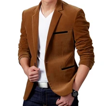 Men Blazer Coat Slim-Fit Classic Luxury Fashion-Brand Busines High-Quality New Autumn