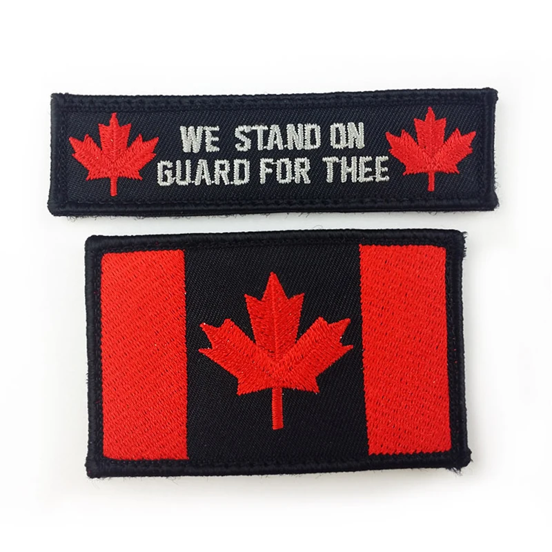 

Embroidered Canada Flag Patches Army Hook&Loop Patch 3D Tactical Military Patches Fabric Armband National Flag Maple Leaf Badge