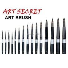 960R Корея Импорт таклон волос латунь наконечник деревянная круглая ручка акварельные акриловые краски, художественные принадлежности кисти художника