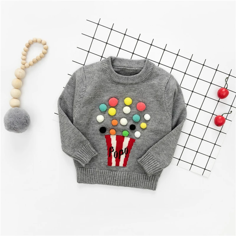 WYNNE GADIS/вязаный свитер с длинными рукавами и круглым вырезом для маленьких девочек; пуловер; джемпер; детская одежда; casaco roupas de bebe