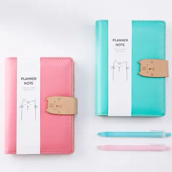 

Kawaii Cat Journal Sketchbook Spiral Binder Travelers A6 Notebook Planner Notepad Office School Supplies