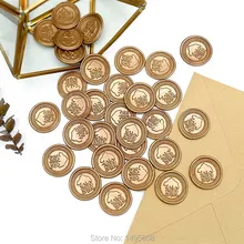 Белый медведь на заказ, начальная клейкая восковая печать наклейки, Свадебный воск штамп, конверт печать, пригласительные наклейки, доступны 23 Цвета