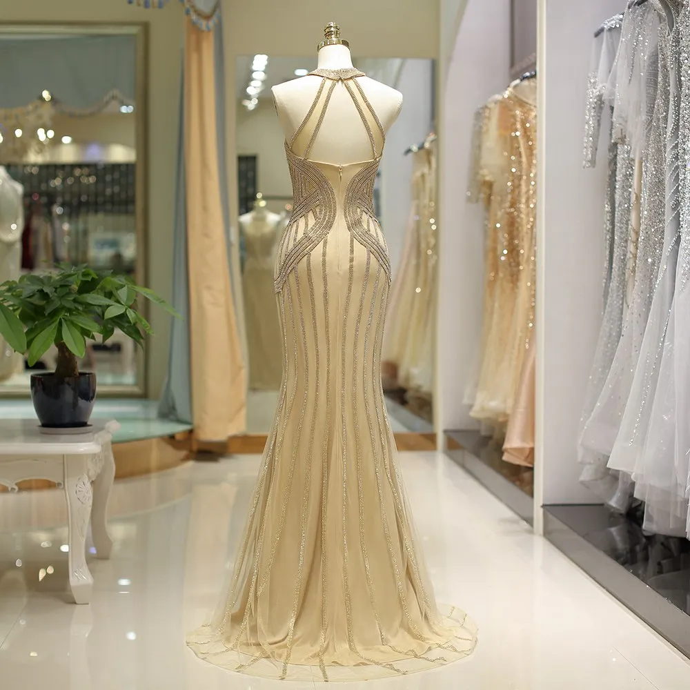 CEEWHY вечернее платье женское вечернее платье Элегантное Золотое вечернее платье роскошное платье русалки халат de Soiree Longue Vestidos Largos