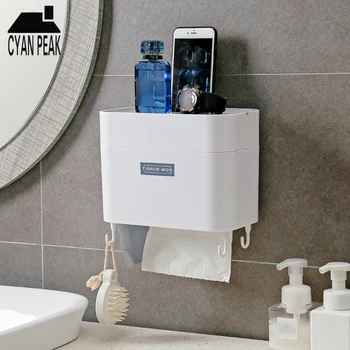 

Wall-Mounted Kitchen Tissue Dispenser Tissue Box Wipes Container Napkin Holder Storage Racks Organizer Toilet Container Case