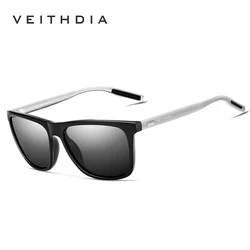 VEITHDIA Unisex Polarized UV400 Vintage Sports Sunglasses with TR90 Aluminum Magnesium Frame (Without Case)