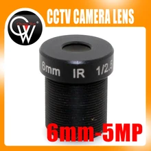 5MP IR 6mm lens Fixed Iris M12 MTV IR Board CCTV Lens for Security IP Camera Free Shipping