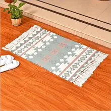 Хлопковый ковер с кисточками для кухни, спальни, Рамадан и eid украшения, boho vloerkleed, этнический ковер ikat, одеяло с геометрическим узором