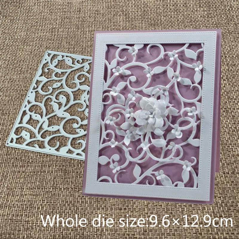 

New Design Craft Metal Cutting Dies new Lace pattern background frame Scrapbooking DIY Album Paper Card Craft Embossing Die Cuts