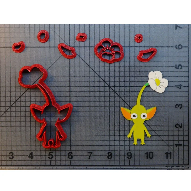 

Pikmin Cookie Cutter Set Custom Made 3D Printed Fondant Cupcake Top Cutter Cake Decorating Tools Cookie Mold cortador de fondant