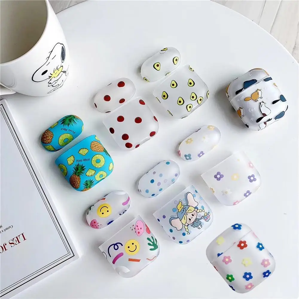 

Stylish wireless Bluetooth 1 generation/2 generation earphone protection cover for airpods storage PC hard shell