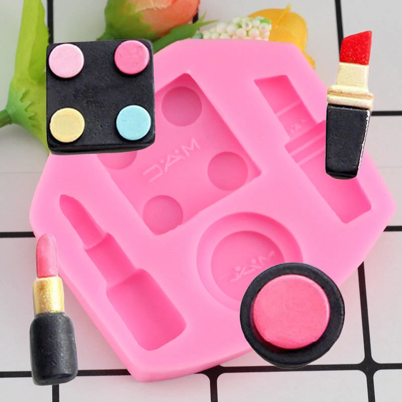 3D Makeup Tools Lipstick Silicone Fondant Cake Mold Chocolate Baking Mould Tools