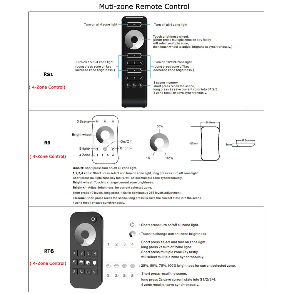 dimmer 220v remote