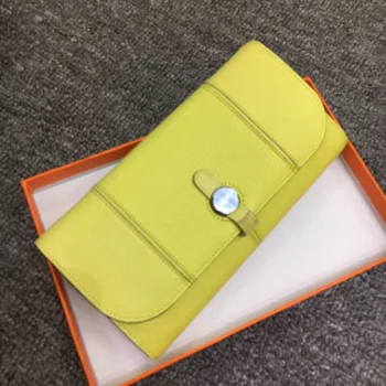 

Kafunila womens wallets and purses Genuine Leather Fashion Long money bag luxury brand phone wallet luxury design change purse