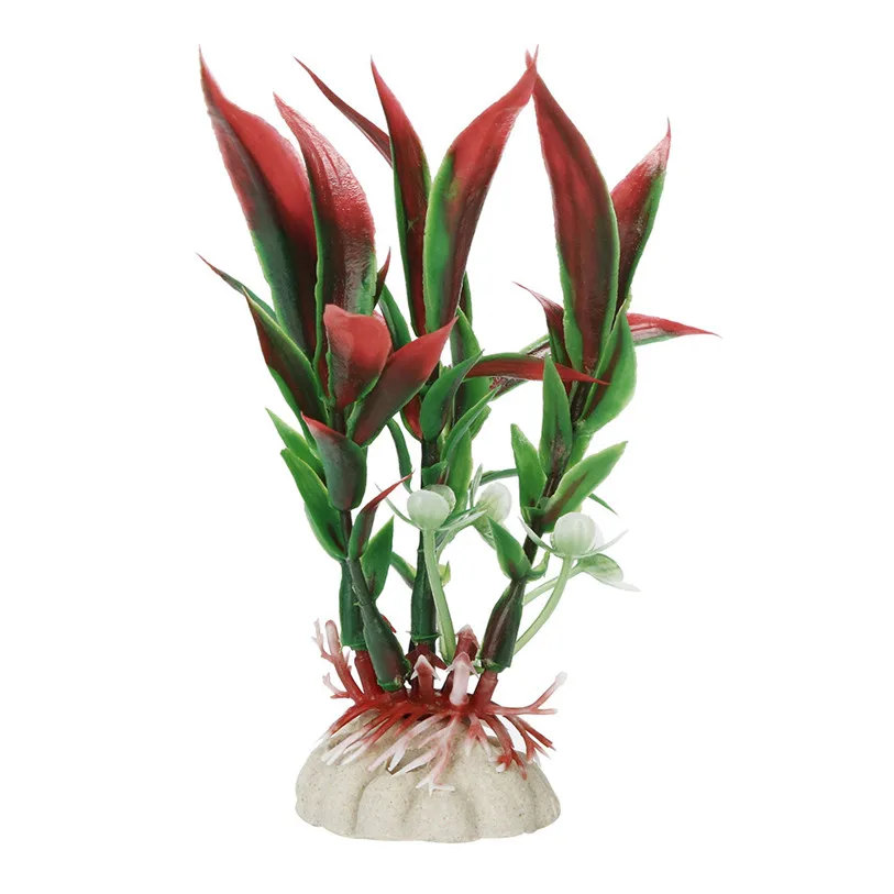 Fancy Aquarium Decorations Ornaments Aquarium Plants Plastic Artificial Grass Fish Aquarium Accessories akvaryum dekor 40DC21 (5)