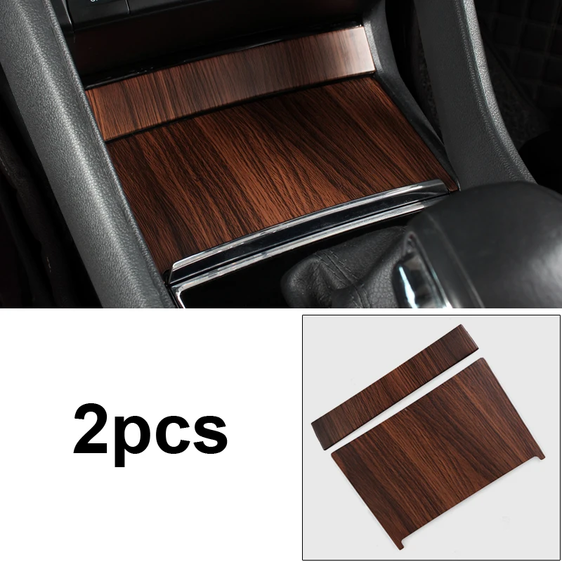 

2pcs for SKODA KODIAQ Storage box cover Decoration frame Mahogany pattern Interior decoration