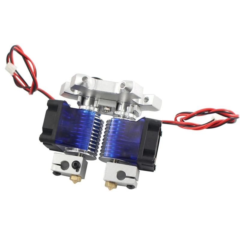 

3D Printer Accessories Dual Nozzle Extruder Kit for E3DV6 Fisheye 1.75mm filament Remote dual Head extrusion Kit 0.4mm nozzle