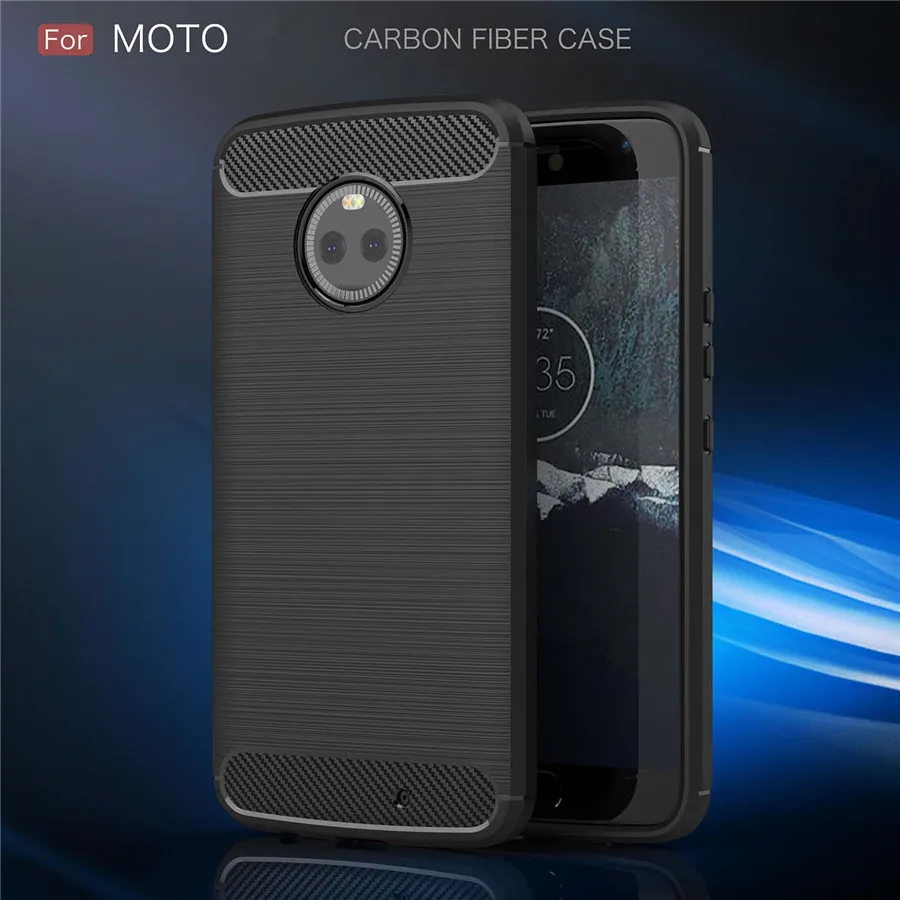 Противоударный чехол для телефона Motorola One чехол s power Cover MOTO X4 Z4 Z Z2 Z3 Play Force Углеродное Волокно ТПУ силиконовый чехол для телефона