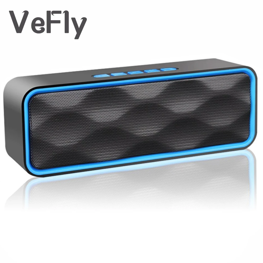 Vefly Speakers Bluetooth Speaker Wireless 4.2 System Stereo Sound Line