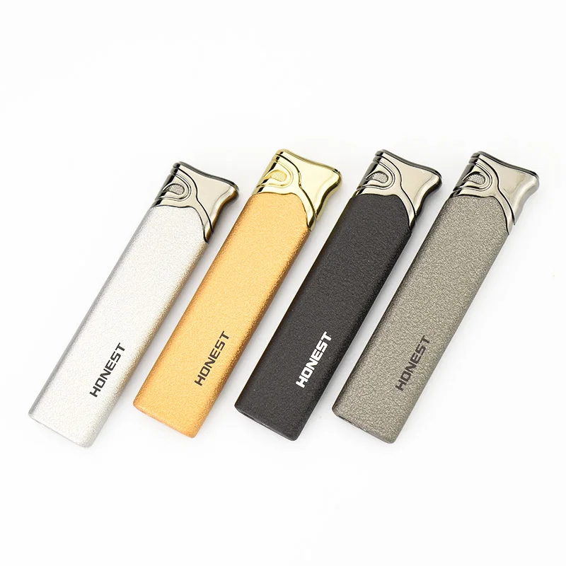 

HONEST Lighter White/ Yellow/ Gray/ Black 4 Color Cigarette Lighter 1 Jet Flame Gas Lighter Pocket Lighter--NO GAS
