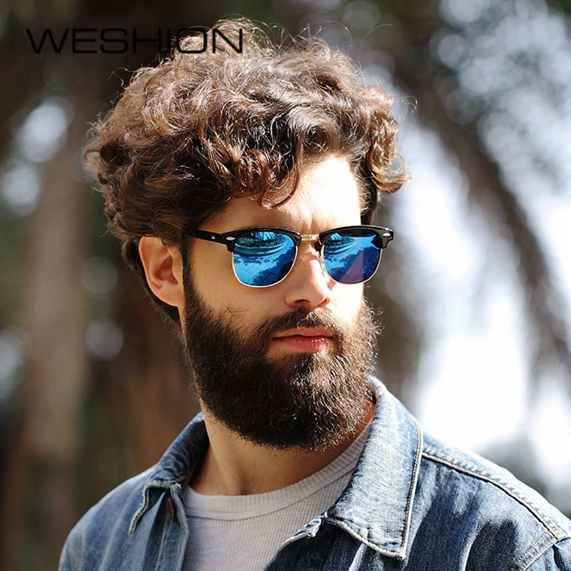 Gafas De Sol De medio Metal, Estilo Vintage, 2018, gafas De polarizadas, gafas De Sol De moda, gafas De Sol Con montura negra|half metal sunglasses|eyewear fashionfashion eyewear - AliExpress