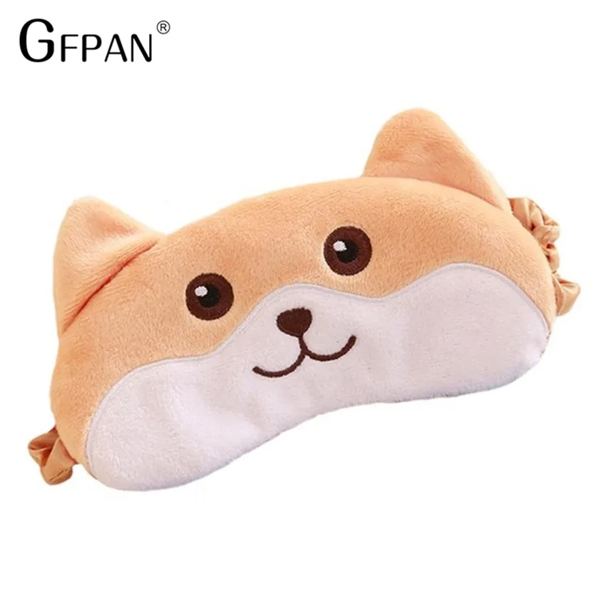 18*8cm Dog Eye Mask Cover Plush Toy Cartoon Animal Dog Stuffed