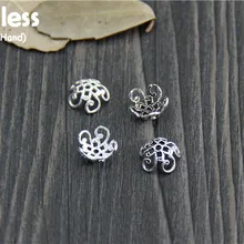 Uglyless реального S925 Серебряный цветок Бисер аксессуары ювелирные изделия DIY украшения ручной работы полые шарики прокладки Этническая выводы