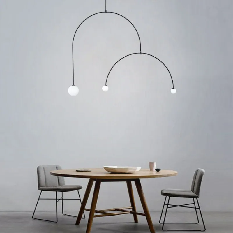 

Modern Black U-Tub Pendant Lights Nordic LED pendant lamp Kitchen Living Room hanglamp suspension luminaire Lighting Fixtures