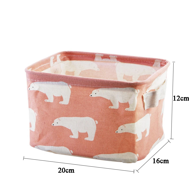 الموضة الحديثة القطن الكتان سلة التخزين المنظم الكتان سطح المكتب تخزين تنظيم أشتات صندوق تخزين مجلس الوزراء اللعب سلة