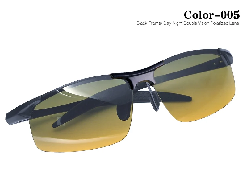 Мужские очки ночного видения, поляризованные солнцезащитные очки, мужские желтые очки для вождения - Цвет линз: 005