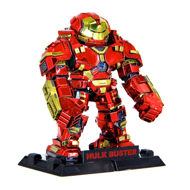 Corte a Laser Figuras de Ação Hulk Buster Metal Modelo Quebra-cabeça Manual Kits Adultos Coleção Brinquedos Educativos Hobbies Cor 3d