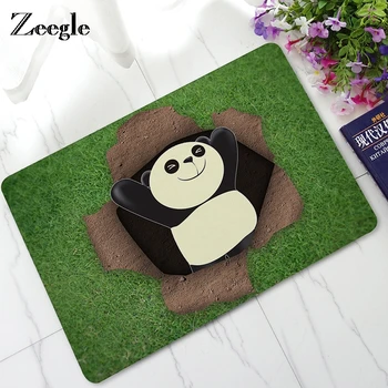 

Zeegle Panda Door Mat Outdoor Rugs Kids Room Floor Mat Carpet Non-slip Mat For Bathroom Kitchen Carpet Entrance Area Rug