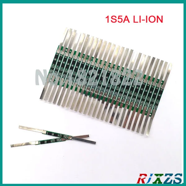 

4PCS/a lot 1S 3.7V 5A li-ion BMS PCM battery protection board pcm with nickel tab for 18650 lithium ion li battery