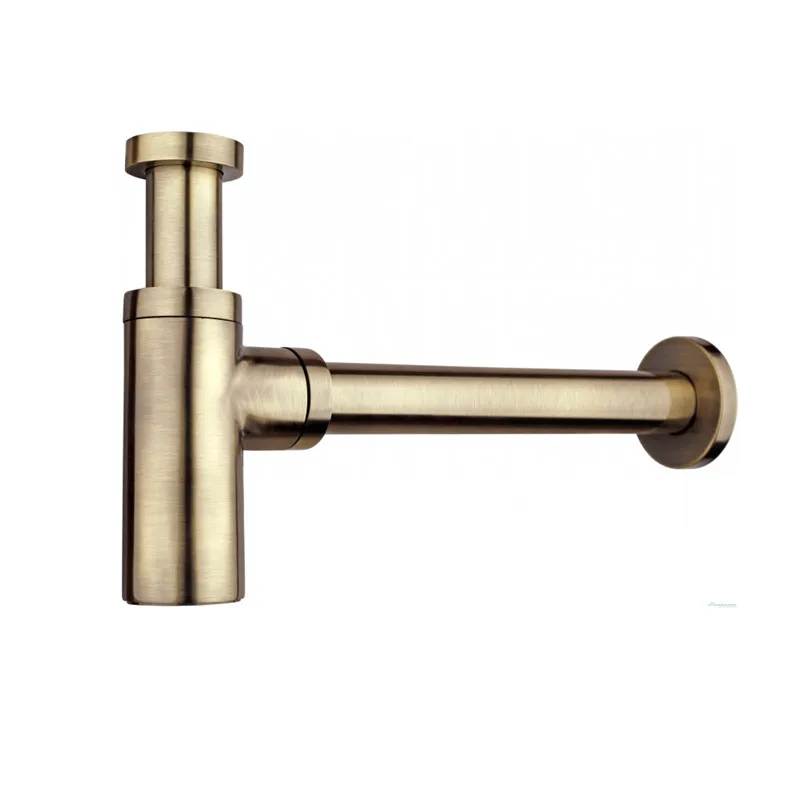 Antique Bronze P Trap Old Style Vintage Brass Bottle Trap Basin Pop Up